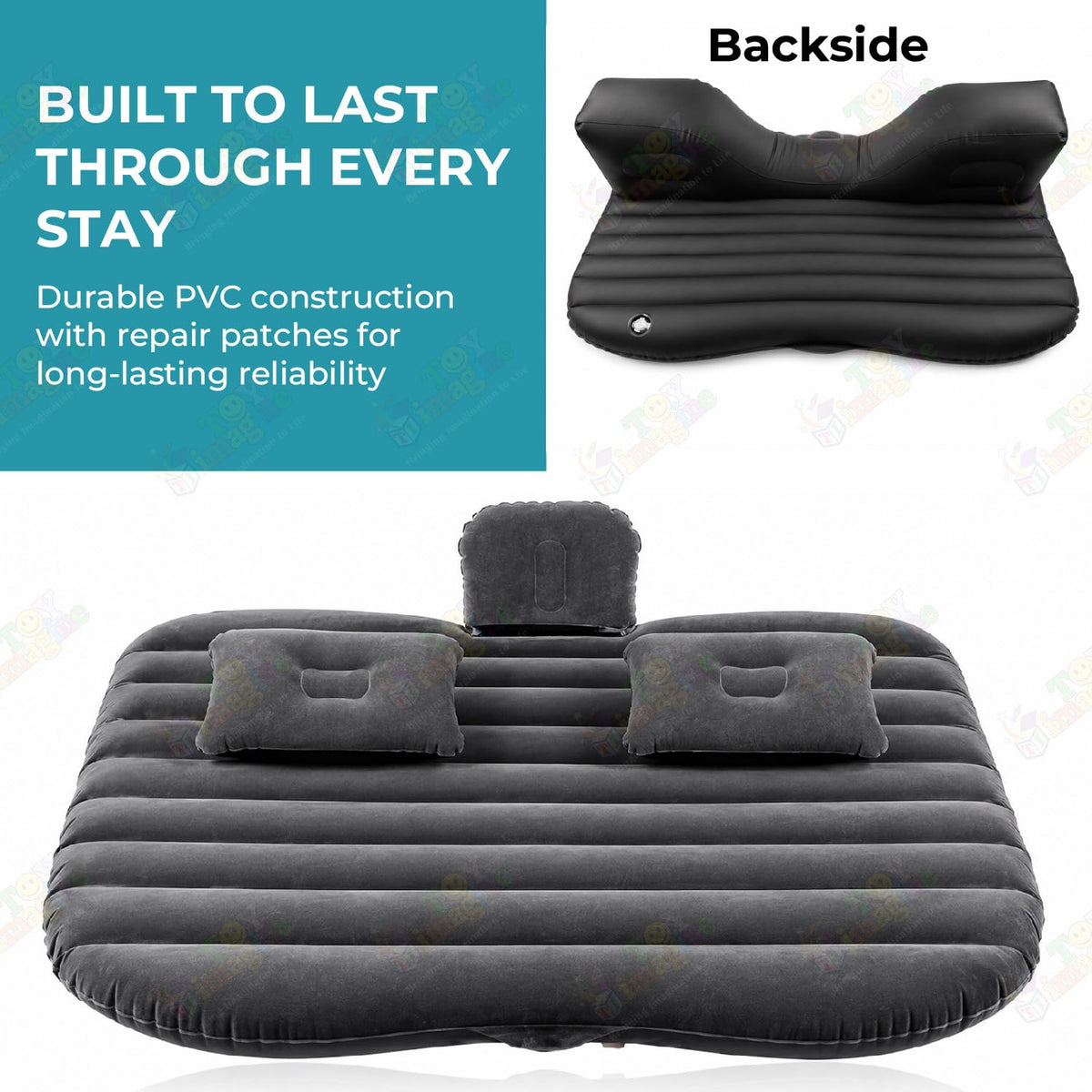 Toy Imagine Inflatable Car Bed with Air Pump & 2 Pillows
