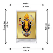 DIVINITI 24K Gold Plated Religious Car Dashboard Frame | Premium God Idol Frame for Car, Home Mandir & Office Table | Spiritual Gift, Decorative Showpiece | Maa Kali