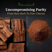 IndianJadiBooti Vijaysar Powder 250g - Pure Pterocarpus Marsupium | Indian Kino Tree Churna for Healthy Sugar Levels | Natural Blood Glucose Support | Ingredient for Diabetic Herbal Mix | Vegan & Raw