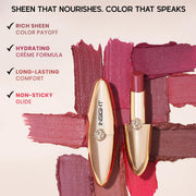 INSIGHT Cosmetics Crème Comfort Lipstick – High-Shine Gloss Finish| Hydrating | Deeply Nourishing | Butter Glide | Plumping Effect | Lightweight Feel & Radiant Lip Color (Tease Me Twice) – 3.4 g