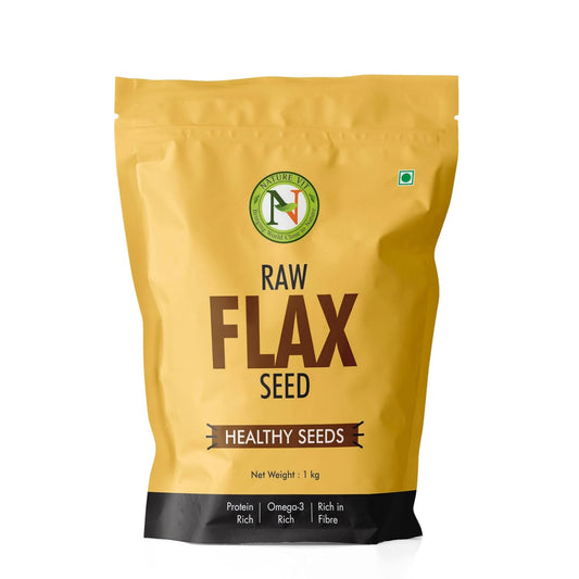 NatureVit Raw Flax Seeds 1 Kg | Alsi Seeds for Eating, Hair & Skin | Fibre & Omega-3 Rich Superfood | Natural Seeds for Weight Loss, Digestion & Immunity
