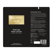 Bella Vita Luxury KLUB Man Body Perfume Lotion for Nourishing, Hydrating, Soft, Supple, Healthy Skin with Argan Oil and Shea Butter 200 ml