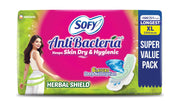 Sofy AntiBacteria XL - 290mm | 51 Count pads | For Women Sanitary Pads | Keep Skin Dry | 6 Layer Deep Absorption | Herbal Shield | Hygiene & Herbs | X-Large