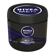NIVEA MEN Deep Impact Body Cream with Black Carbon, 48H Intensive Moisture, Woody & Spicy Scent, for Normal Skin, 400 ml