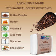 Astro Plus+ Coffee Hand-Made Soap Natural Handcrafted Coffee Soap Bar | Perfect for Face & Body (1 pieces)