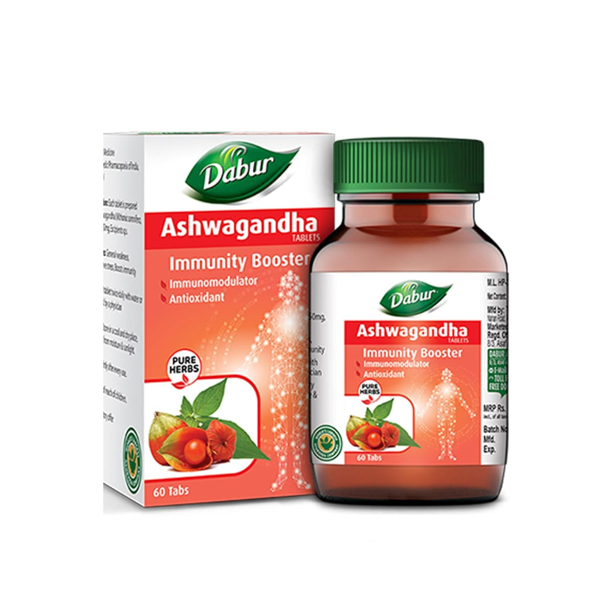 Dabur Jamun Neem Karela Juice - 1L & Dabur Ashwagandha Tablets - 60 tabs COMBO