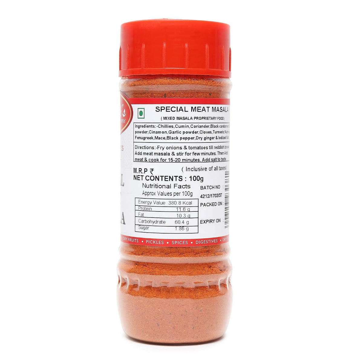 ROOPAK's PIK-N-PAY Meat Masala 100 Gram, Powder