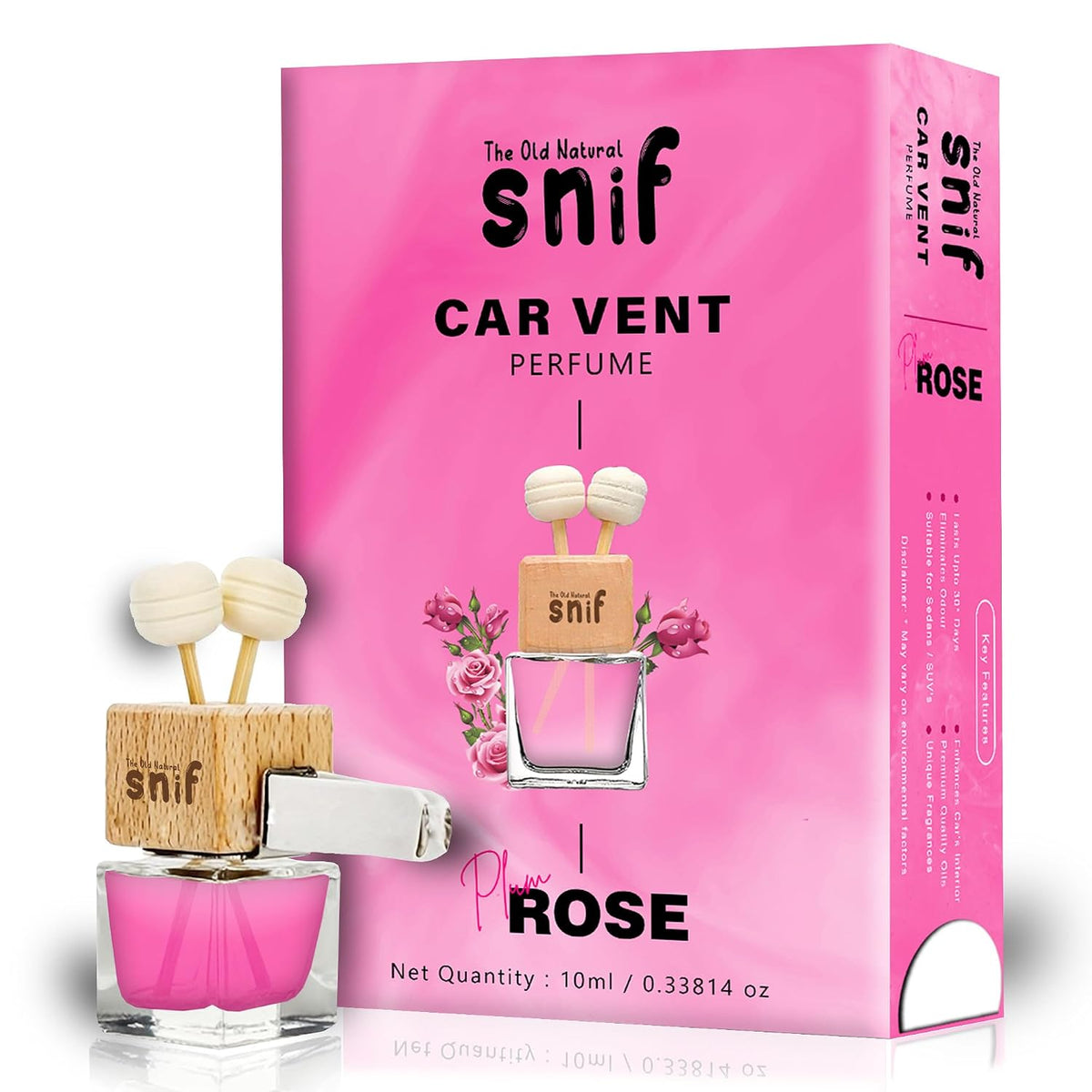 The Old Natural Premium Liquid Car Perfume - 10Ml|Long-Lasting Oudh Car Air Freshener|Luxury Car Fragrance (Plum Rose)