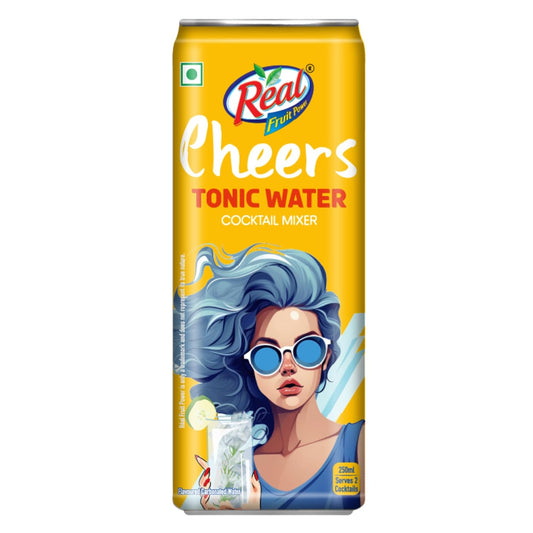 Dabur Real Cheers Tonic Water - 250ml | Premium Cocktail Mixer | Crisp, Refreshing and balanced taste | Perfect for Home Bars, Parties & Gifting | Best mixer for Cocktails & Mocktails