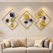 DSH CRAFTING YOUR CURIOSITY Metal Wall Art Wall Sculptures Hanging Perfect For Home Decorations Living Room Bedroom. (06-LEAFframe)