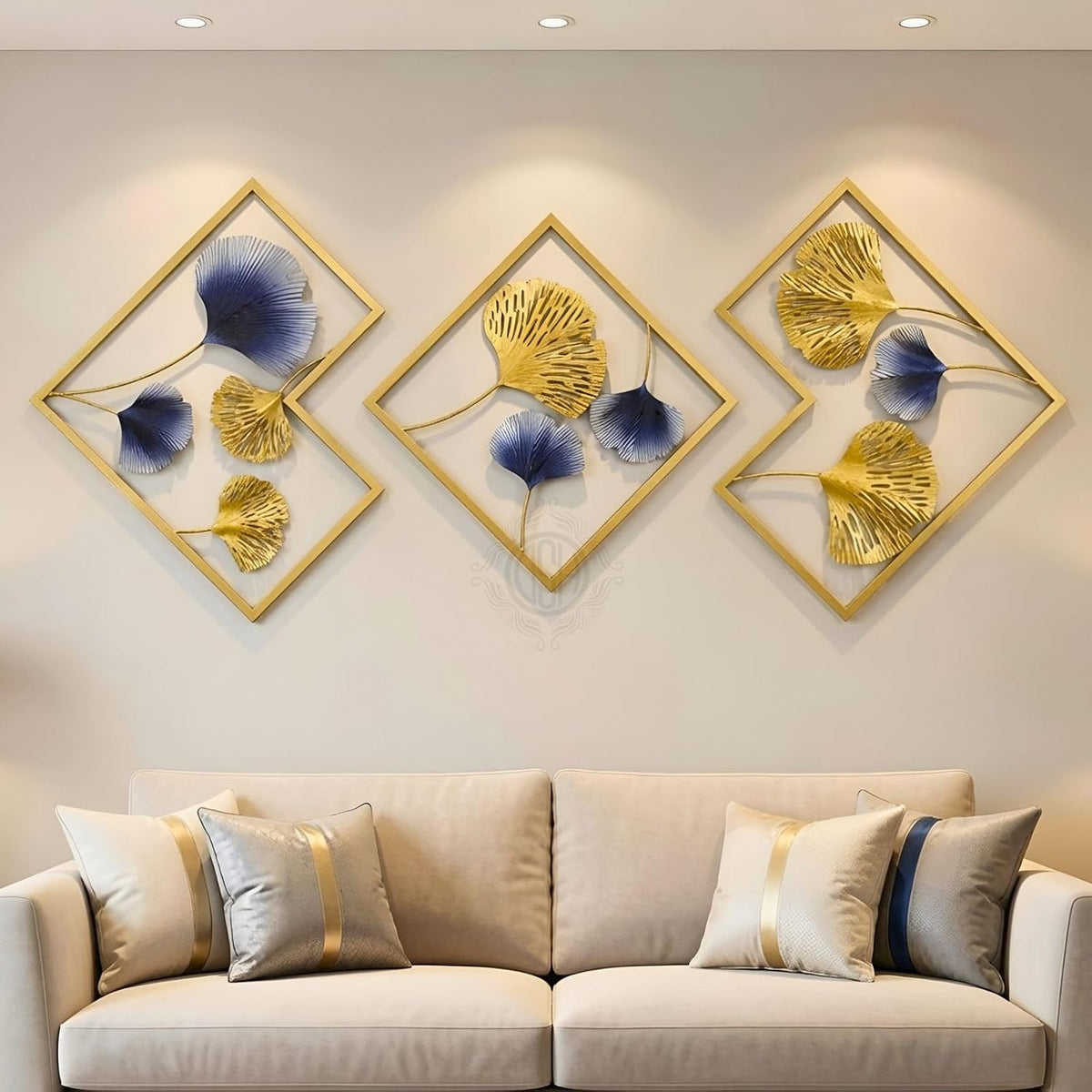 DSH CRAFTING YOUR CURIOSITY Metal Wall Art Wall Sculptures Hanging Perfect For Home Decorations Living Room Bedroom. (06-LEAFframe)