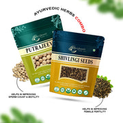 Brijbooti Putrajeevak beej and Shivlingi beej combo 100 Gr each Putra jivak - Shivlangi - Jiya Pota