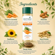 Biotique Carrot Seed Anti- Ageing After- Bath Body Oil | Prevents Fine Lines and Wrinkles |Smooth and Radiant Skin| 100% Botanical Extracts | Suitable for All Skin Types | 120ml