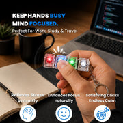 Toy Imagine LED Keyboard Keychain Fidget Toy, Pack of 4