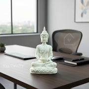 YaaNatural Polyurethane Yaa Military Catchy Buddha For Car Dashboard & Home & Office Decor It'S Make You Positive Every Day (Colour/Sliver) Yn2