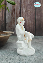SHINDE EXPORTS shirdi saibaba Marble Idol Statue murti Home Murty for car (4.5 inches)