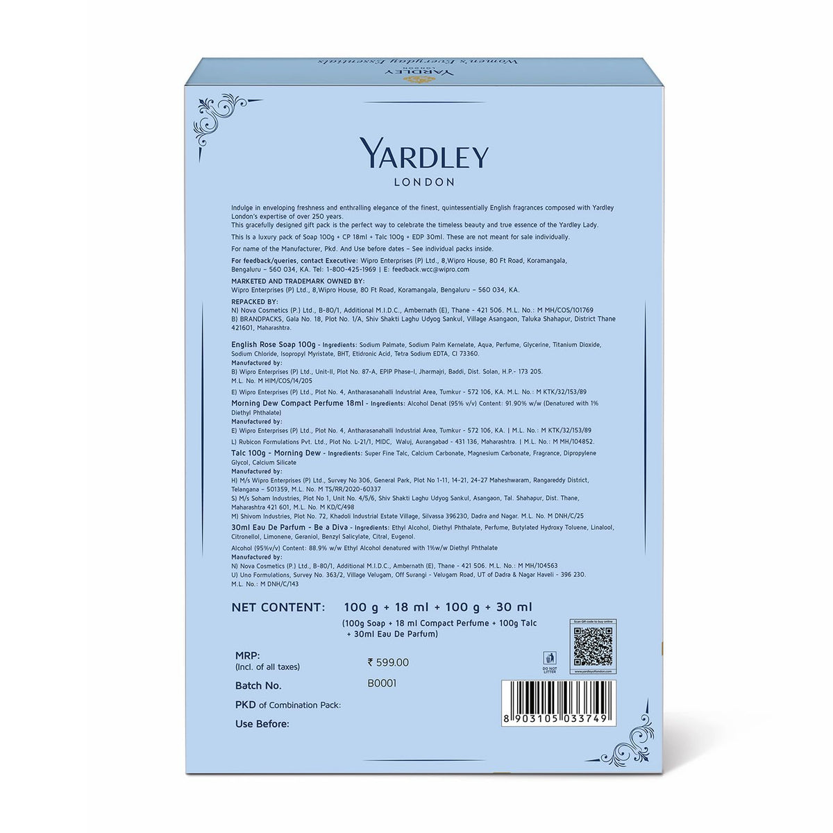 Yardley London Luxury Everyday Essentials for Women