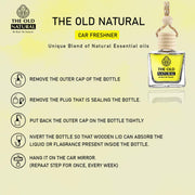 The Old Natural Car Freshener with Essential Oils Fragrance in Glass bottle with Wooden Diffuser Lid | Car Perfume 30ml