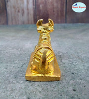 SHINDE EXPORTS Small Brass Nandi Idol Statue vastu Bull murti for Pooja at mandir Home (4.3cm)