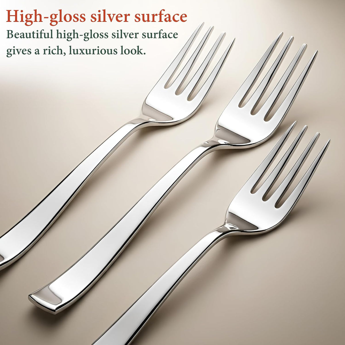Parage 12 Pieces Stainless Steel Dinner Forks Set for Home & Kitchen, 15.5 cm Long, Fruit Fork for Dining Table, Dining Tableware Cutlery Set, Silver