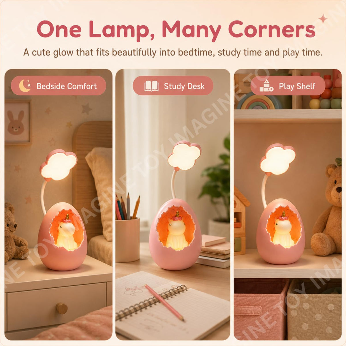 Toy Imagine Rechargeable LED Study Lamp for Kids