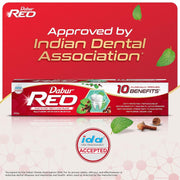 Dabur Red 600g (150g x 4, Pack of 4) Toothpaste - India's No.1 Ayurvedic Paste, Provides Protection Plaque Removal, Toothache, Yellow Teeth, Bad Breath
