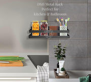 DSH Metal Wall Mounted Multi-Purpose Shelf and Rack for Living Room Bedroom Kitchen Space Saving Bathroom Organizer Shelf. (Pack of 1)
