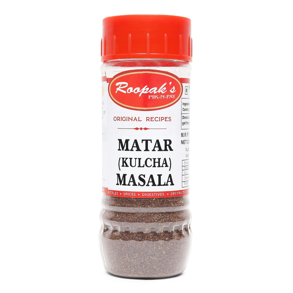 ROOPAK'S PIK-N-PAY - Matar Kulcha Cumin Masala Powder 100G