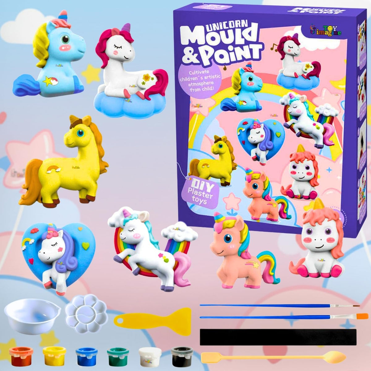 Toy Imagine DIY Unicorn Mould & Paint Craft Kit for Kids Age 6-12 Years