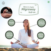 The Old Natural Migraway Roll On | Essential Oil Blend for Head Comfort, Relaxation & Stress Relief | Lavender, Rosemary, Chamomile, Brahmi & Lemongrass Oils | Travel Friendly Aromatherapy Roll On | 10ml