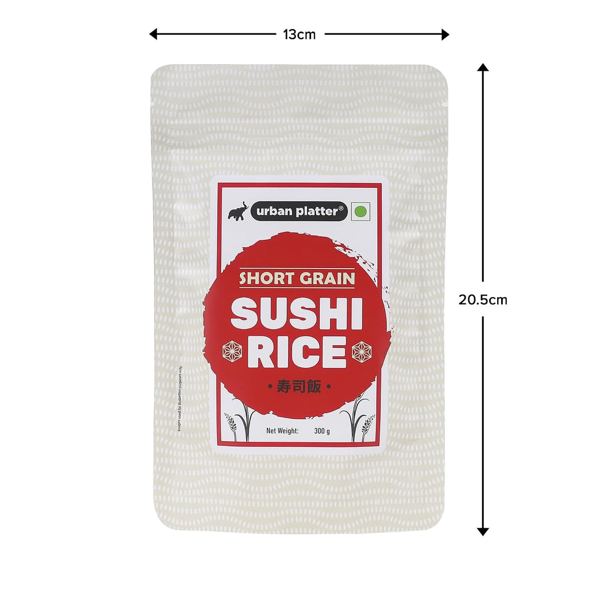 Urban Platter Short-Grain Sushi Rice, 300g (Japanese-Style Sticky Rice | Chewy Bite | Asian Pantry Essential)