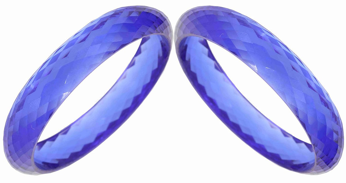 NMII Acrylic (Plastic) Kada With Diamond Cut Pattern Glossy Finished For Women & Girls | Kangan For Girls | Kada Set For Women | Wedding, Party & Gift