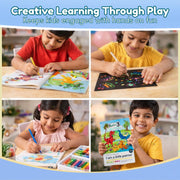 Toy Imagine Coloring Book Art Kit for Kids 6-12 with Crayons & Pencils