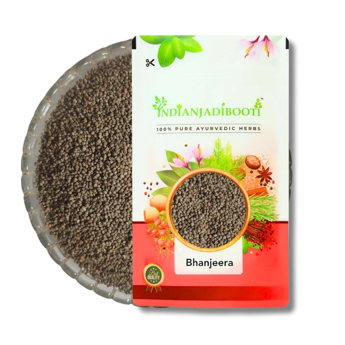 IndianJadiBooti Bhanjeera Beej (Perilla Seeds) - 50g | Himalayan Superfood Rich in Omega-3 | Authentic Pahadi Bhangjeera for Chutney & Roasted Snacks