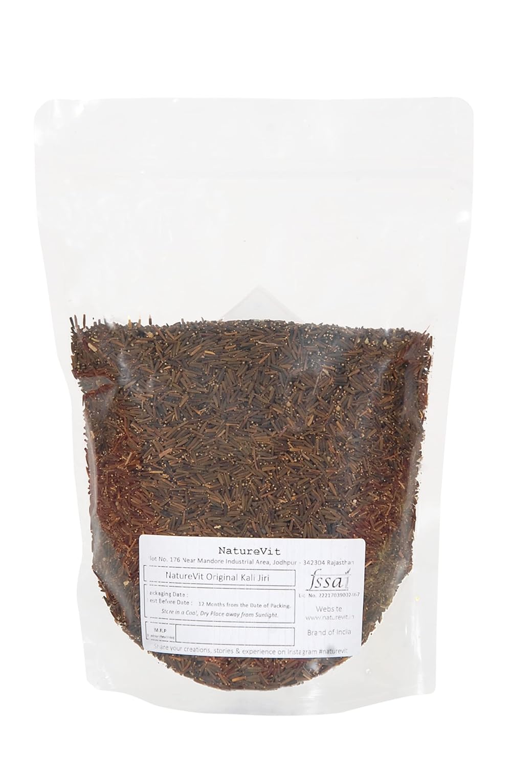 NatureVit Kali Jiri 1 Kg | Original Bitter Cumin Seeds | Ayurvedic Herb for Detox, Diabetes & Digestion | Raw & Natural