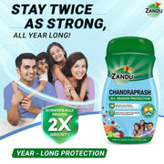 Zandu Chandraprash 900g | 2X Immunity Booster without Heat, All Season Protection Chyawanprash |Blend of 37 Ingredients | Made with Jaggery, No Added Refined Sugar