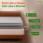 OYO BABY 100% Waterproof Premium Cotton Feel Terry Mattress Protector King Size | Ultra Soft, Breathable & Hypoallergenic Fitted Bed Cover | Mattress Cover King Size -78x72 Inch (6x6.5 Ft), Grey