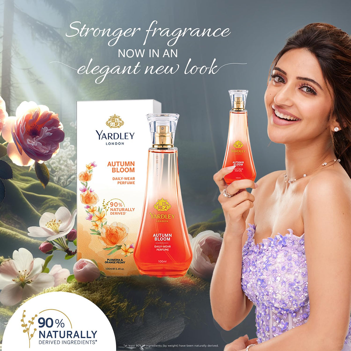 Yardley London Autumn Bloom Perfume| Floral Fruity Scent| 90% Naturally Derived| Plumeria & Orange Peony Perfume For Women| 50Ml - Spray