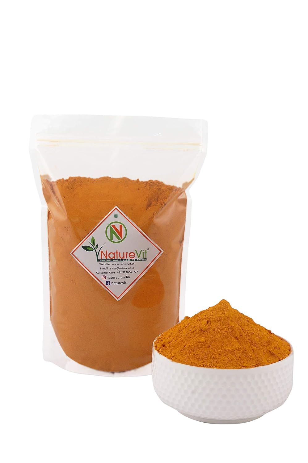 NatureVit Lakadong Turmeric Powder 2 Kg | High Curcumin (7-9%) Haldi | Pure & Natural | From Meghalaya | Immunity Booster, Anti-Inflammatory & Antioxidant Rich | Golden Milk & Cooking