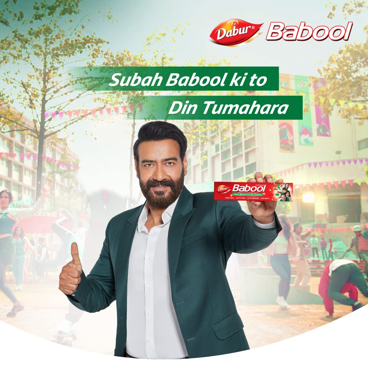 Dabur Babool Ayurvedic Toothpaste -700g (350g x 2, Pack of 2) | For Strong Teeth & Healthy Gums | Helps in Cavity Protection, Fresh Breathe | All Round Protection