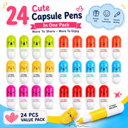Toy Imagine Retractable Capsule Ball Pens for Kids, Pack of 24