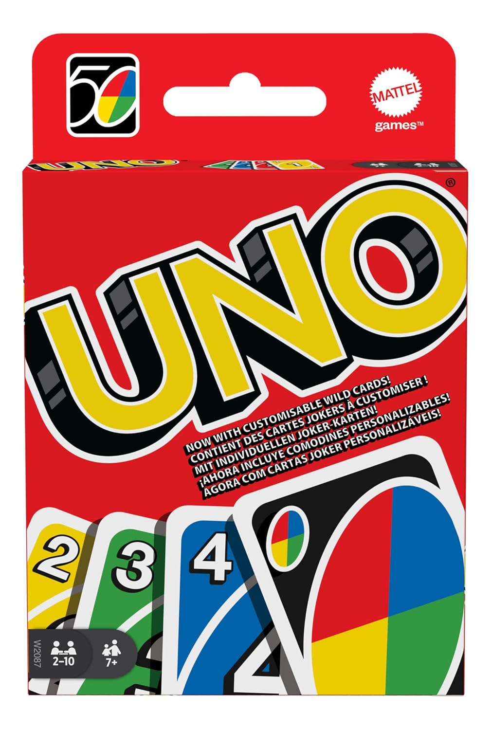 Mattel Games Uno Game Display (50Th Anniversary Logo) for Adult