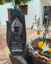 SHINDE EXPORTS Buddha Statue for Home Decor (Silver)