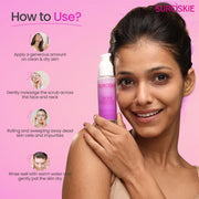 Suroskie Rose Instant Enzyme Face Scrub & Rosanna Glow Face Mask Combo (Pack Of 2*50Ml) | For Fine Lines & Clear Dark Spots | Glowing & Brighten Skin | Removes White Heads & Black Heads |Men & Women