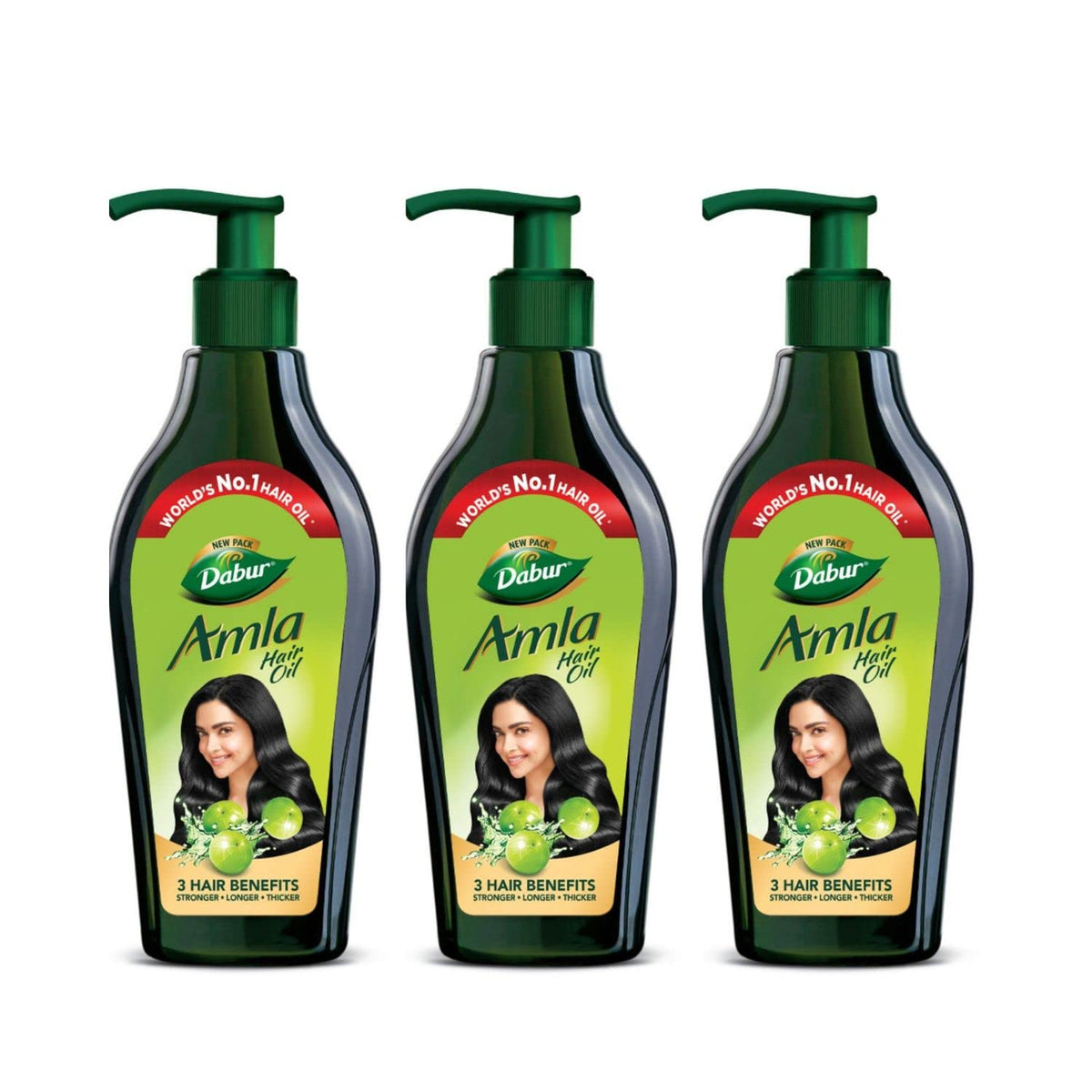 Dabur Amla Hair Oil - 550ml (Pack of 3) | For Strong, Long and Thick hair | Nourishes Scalp | Controls Hair Fall, Strengthens Hair & Promotes Hair Growth