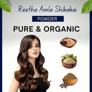 BrijBooti Reetha Amla Shikakai Powder for Hairs Reetha 150 Gm - Shikakai 150 Gm, Amla 100 Gm