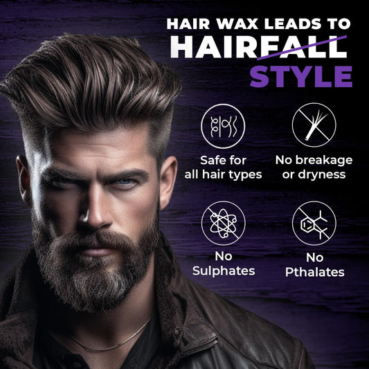 Beardo Xxtra Stronghold Hair Wax, 100 gm (Pack of 2) | Crystal Hair Wax for Men | Styling Wax for Glossy Finish & Shine | Strong Hold