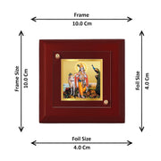 DIVINITI Lord Krishna 24K Gold Plated MDF Photo Frame|Premium Religious Table Top Frame for Home, Office & Prayer Room|Luxury Spiritual Gift Item for Housewarming, Festive Gifting|10 x 10 CM