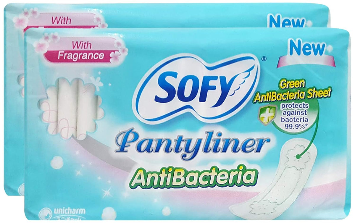 Sofy Pantyliner - Anti Bacteria, 18 Pieces (Pack of 2)