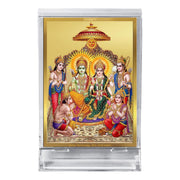 DIVINITI Ram Darbar God Idol Photo Frame for Car Dashboard, Table Décor|ACF 3 Acrylic Frame, 24K Gold Plated Foil and |Idol for Pooja, Gifts Items (11X6.8 CM)